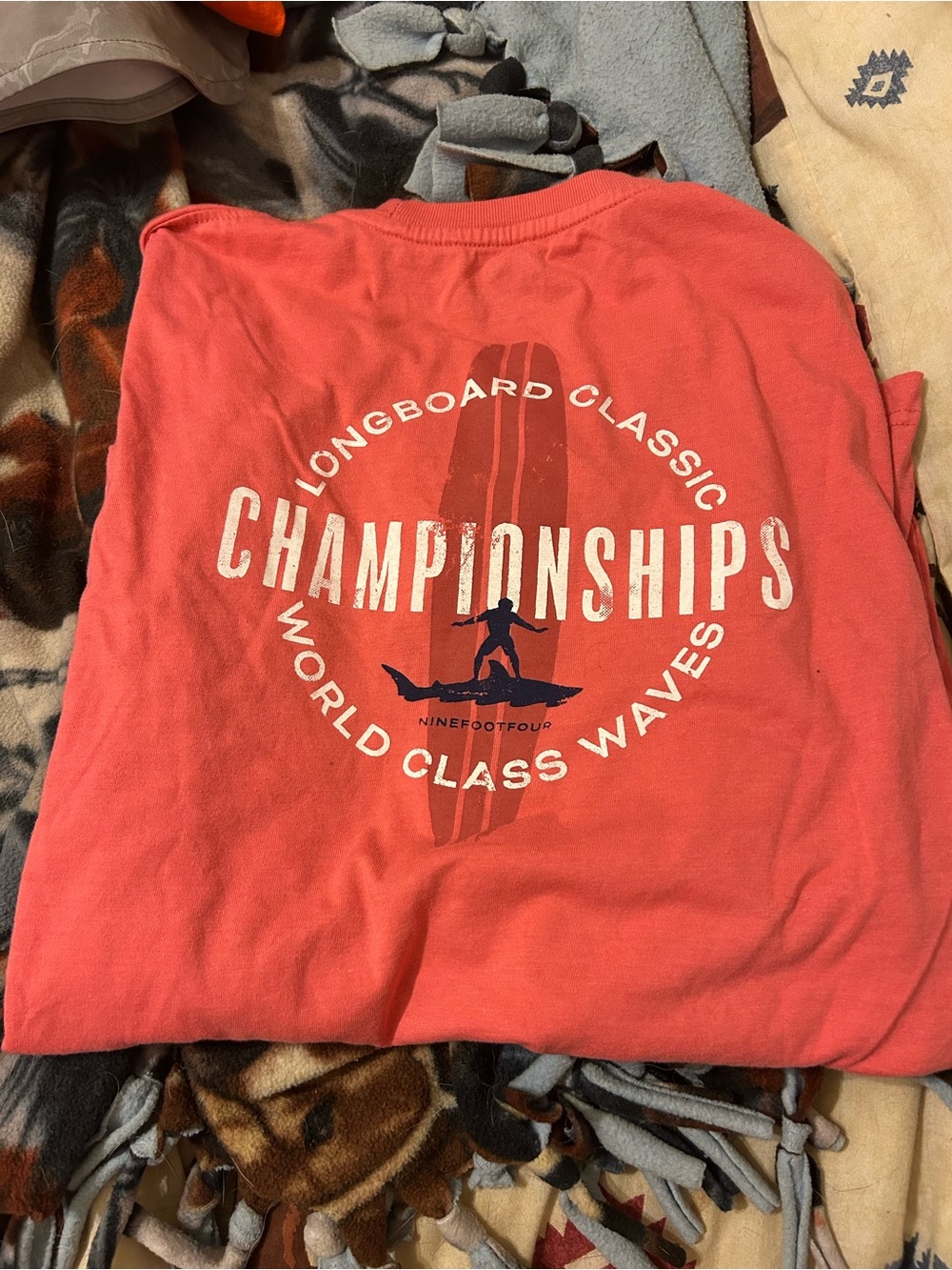Championships Longboard Classic Graphic Tee - Coral